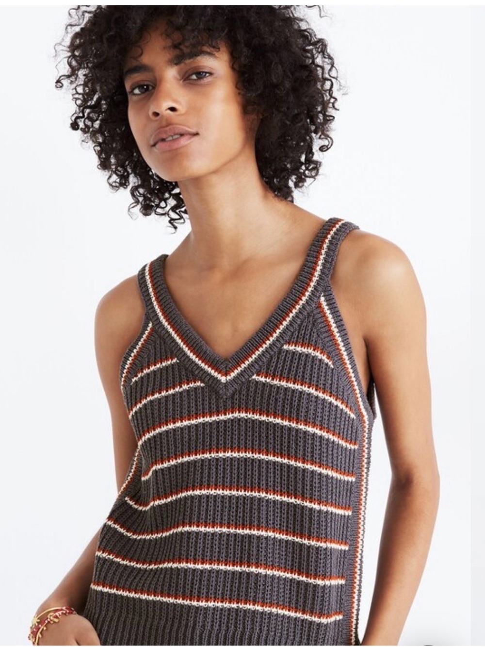 Madewell Stockton Sweater Tank in Stripe